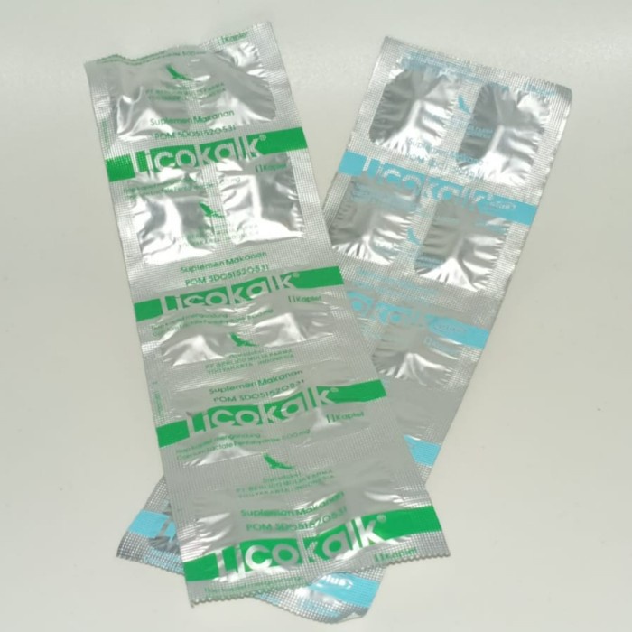 Suplemen kalsium Licokalk dan Licokalk Plus - Plus