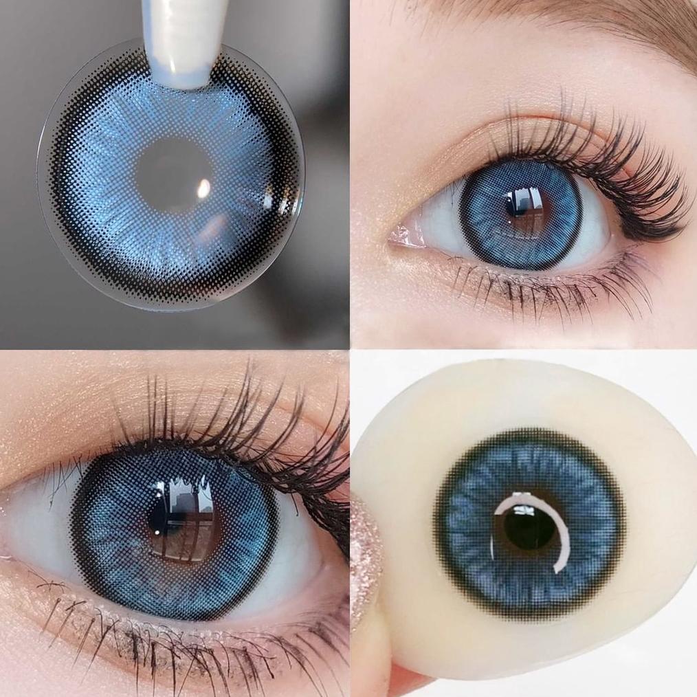 Terkini CodSeri Diamond Abu-Abu Coklat 1 Pasang Lensa Kontak Warna Diameter 14.5 Mm Softlens Dubai B