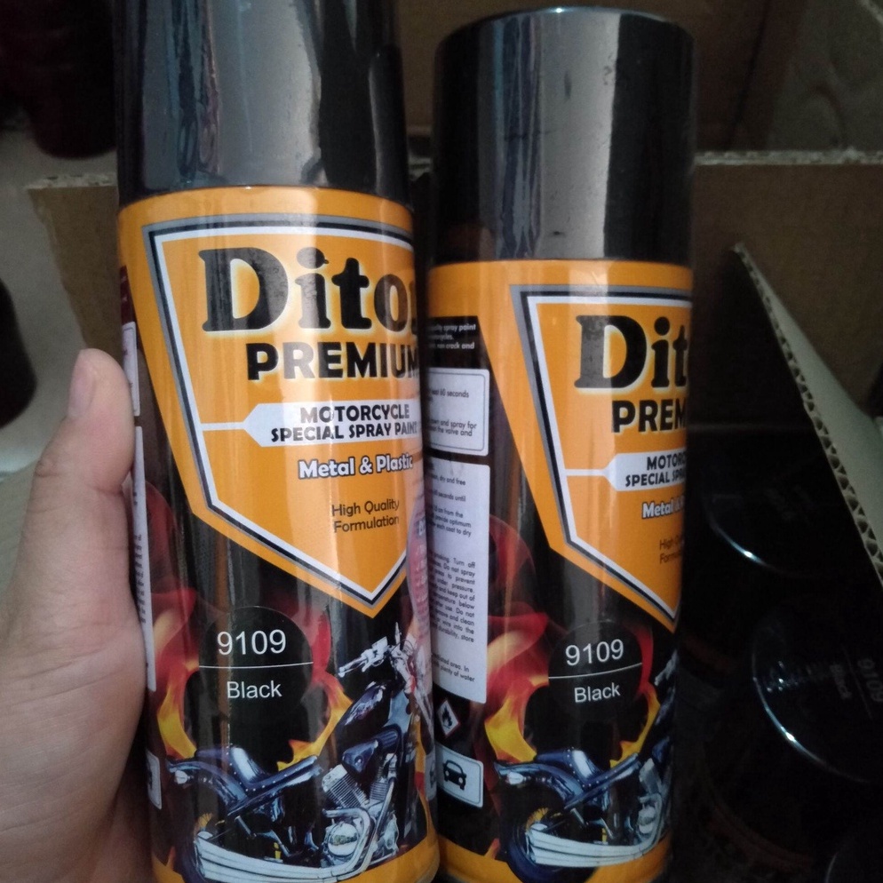 VIRAL. Pilok Pilox Cat Diton Premium Black 9109 Hitam Hitam Glossy Hitam Polos diton premium 400cc T