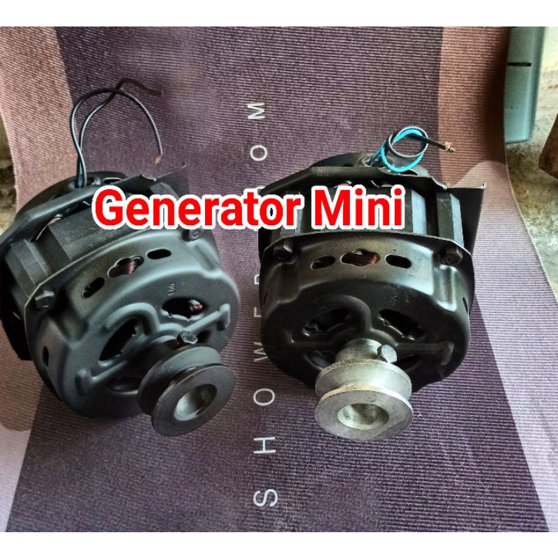 Dinamo Bekas Generator mini Out AC DC Buat menyalakan Lampu Bohlam