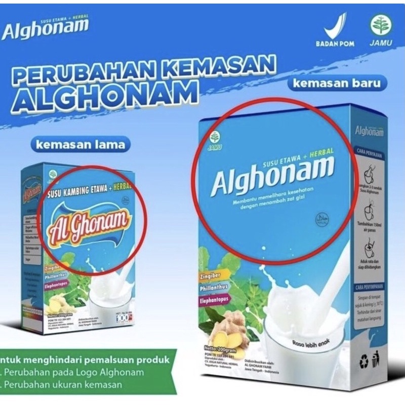 

SUSU KAMBING ETAWA + HERBAL AL GHONAM 200gr