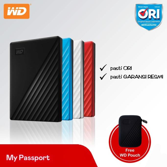 WD PASSPORT HDD EXTERNAL 1TB / WD HDD EXT 1 TB GARANSI RESMI