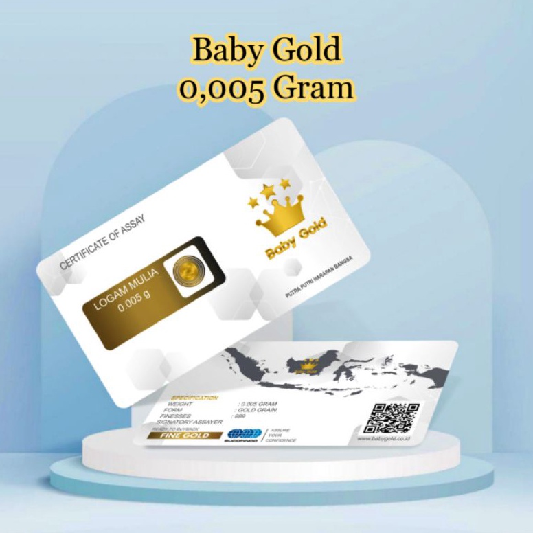 96 Baby Gold Logam Mulia 0,005 Gram Emas Mini Murni 24 Karat Batangan Big Sale )ﾉﾟ