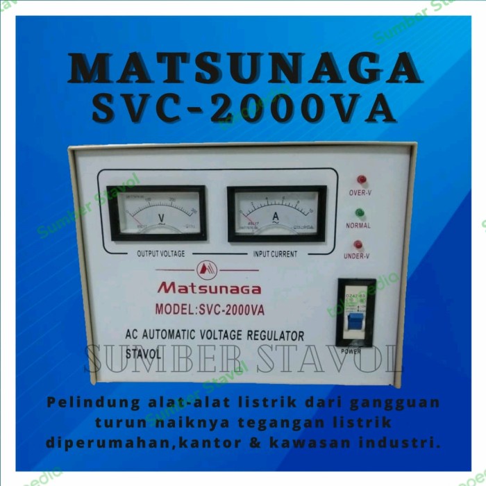 Terlaris Stabilizer Listrik 2000 Watt Matsunaga 2000 N - 2000 Va