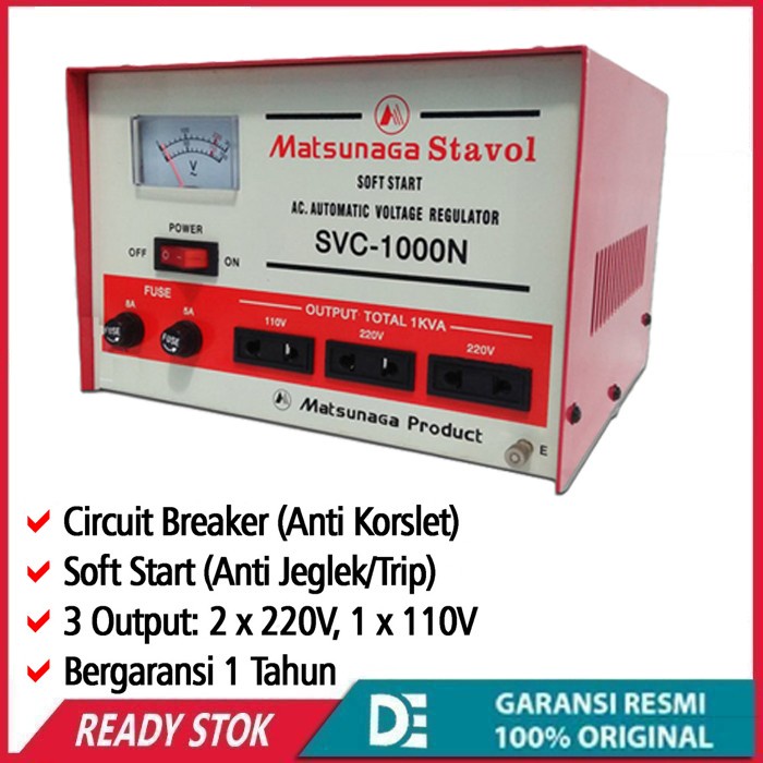 Terlaris Stabilizer Stavol Matsunaga 1000Va Svc-1000N Svc1000N