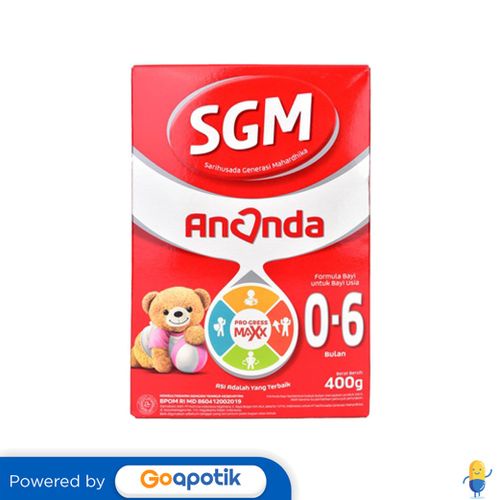 

Sgm Ananda Pro-Gress Maxx Usia 0-6 Bulan 400 Gram Box