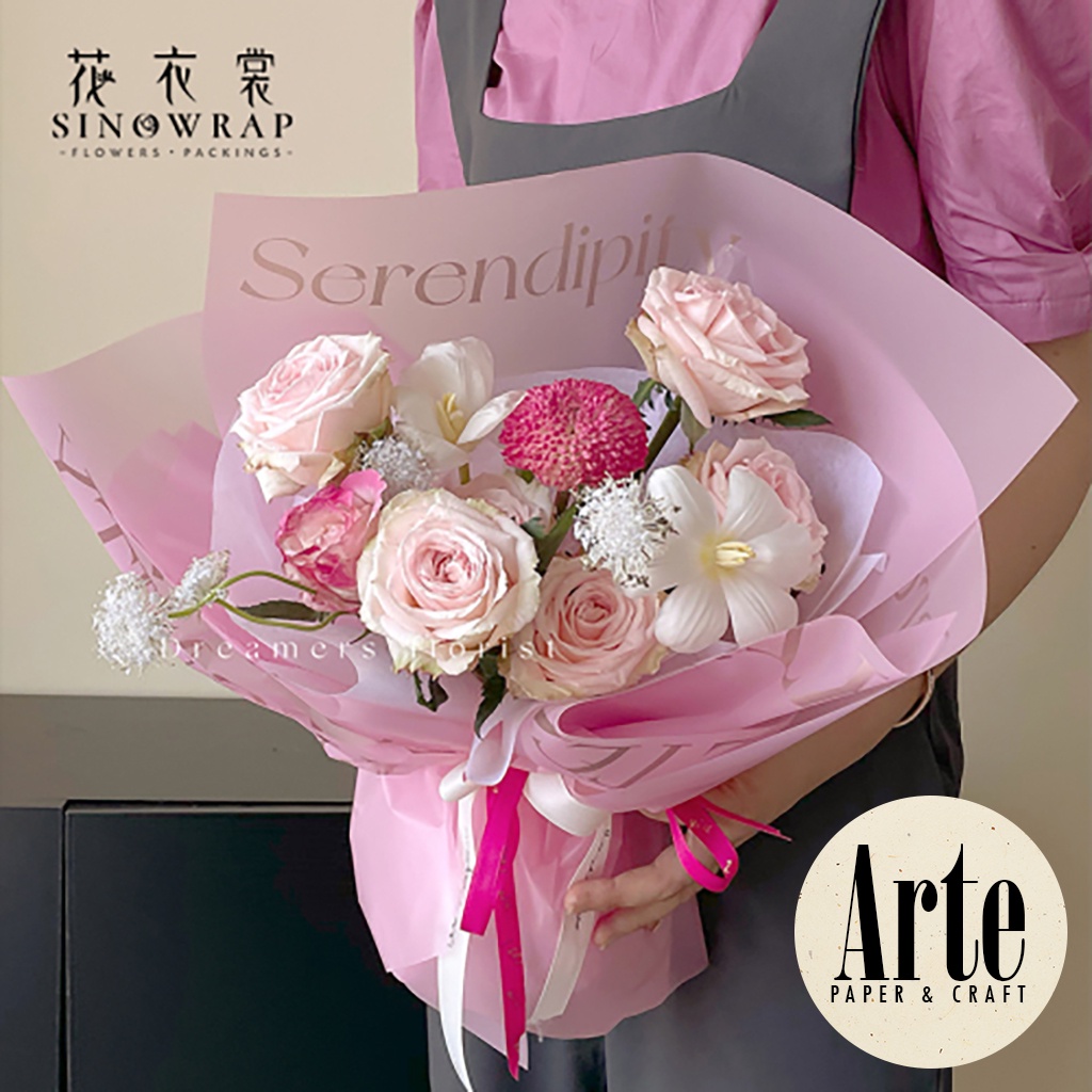 

RB 20 Lembar Cellophane Frame Tebal Serendipity Eternity Sinowrap Ori Kertas Buket Bunga Korean
