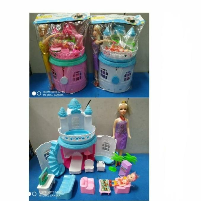 .........] mainan rumah-rumahan barbie mainan anak castle boneka barbie