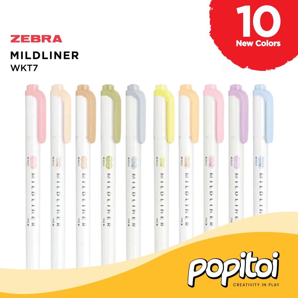 

67 ZEBRA MILDLINER WKT7 Double-Sided Highlighter - Fine / Bold Pastel 82