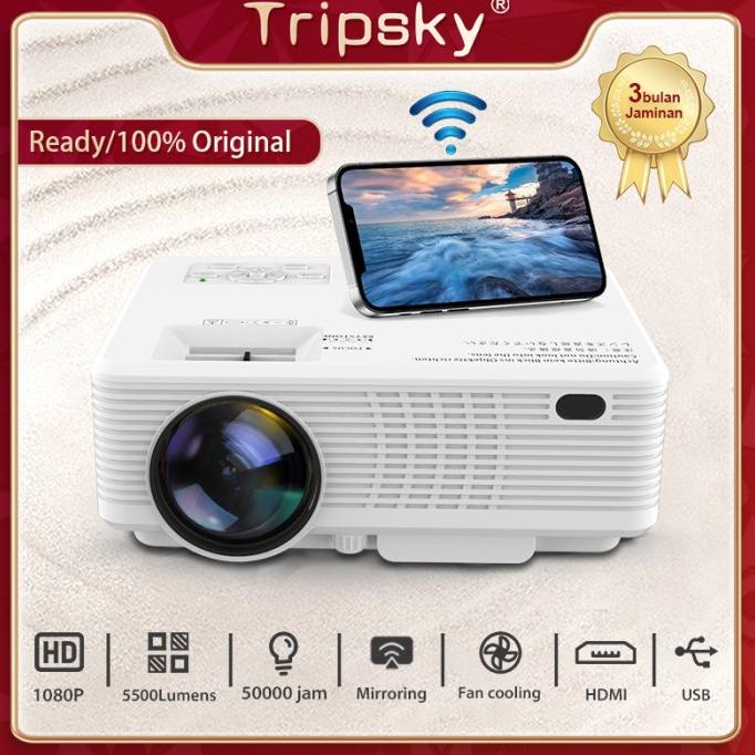 Proyektor 1080p Full HD T3-Airplay Same Screen 5500 Lumens Projector