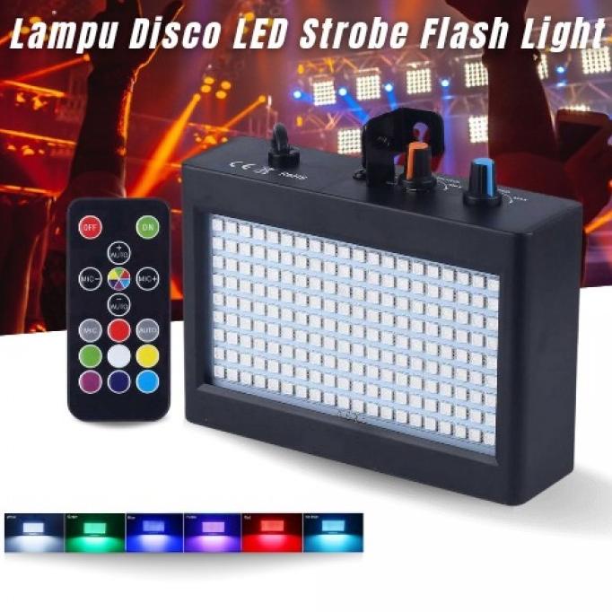 CHINLY LED Lampu Disco Panggung LED Party Strobo Flash Light