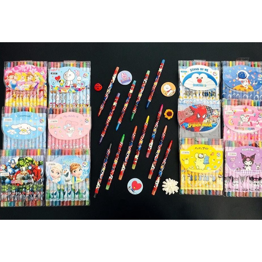 

↕Terlaris Z60RT CRAYON PUTAR PANJANG 12warna atau 18warna/krayon/rolling crayon/twist crayon M64 ✴Kirim Sekarang