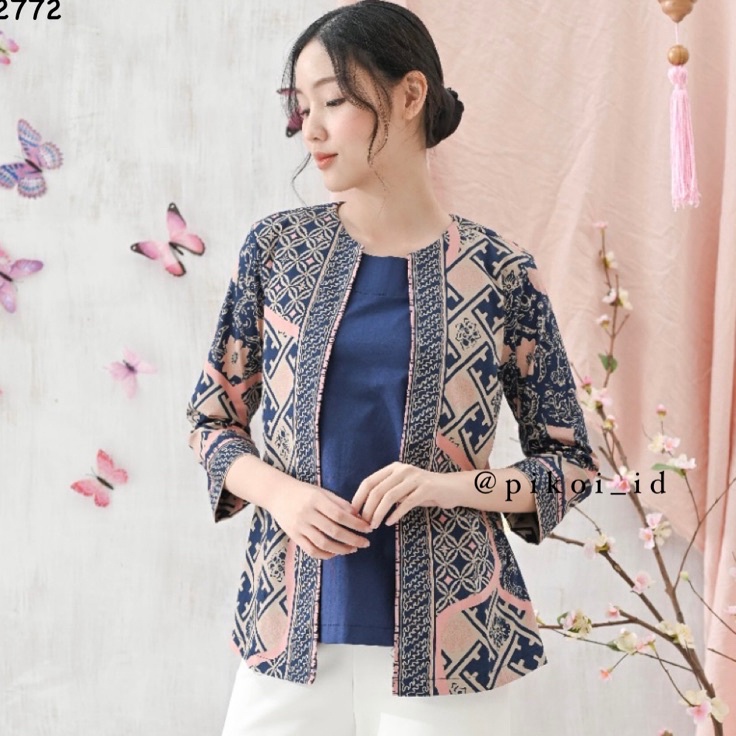 ➟Model Terkini✶ AIE8O PROMO Batik / baju batik cewek / atasan batik cewek / baju batik kantor / baju