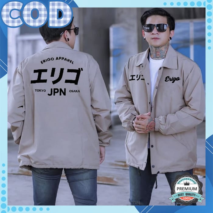 Jacket Cowok Kekinian Coach Erigo Jacket Remaja Apparel Naga Jepang Jaket Pria Wanita Jacket Murah D