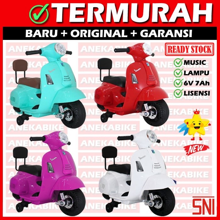 Mainan Anak Motor Aki Vespa Mini Pmb M788 M-788