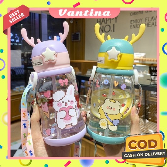 (Termurah) Botol Gelas Tumbler Plastik Mixue 500Ml Kecil Sedotan Terbaru Minum Lucu Perempuan Botl B