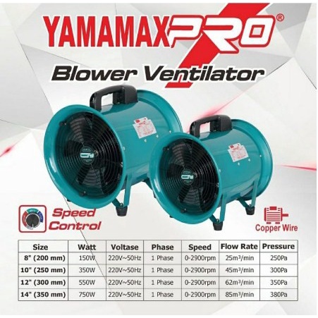 Terlaris Blower Ventilator Portable 8 Inchi Yamamax Pro Portable Ventilator