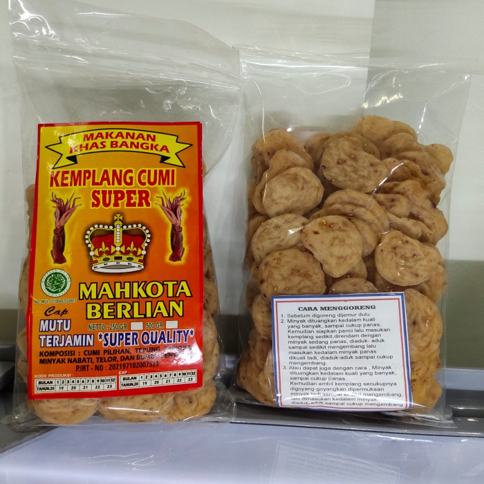 

Kerupuk Mentah Bangka Kemplang Mentah Cu Cap Mahkota Berlian