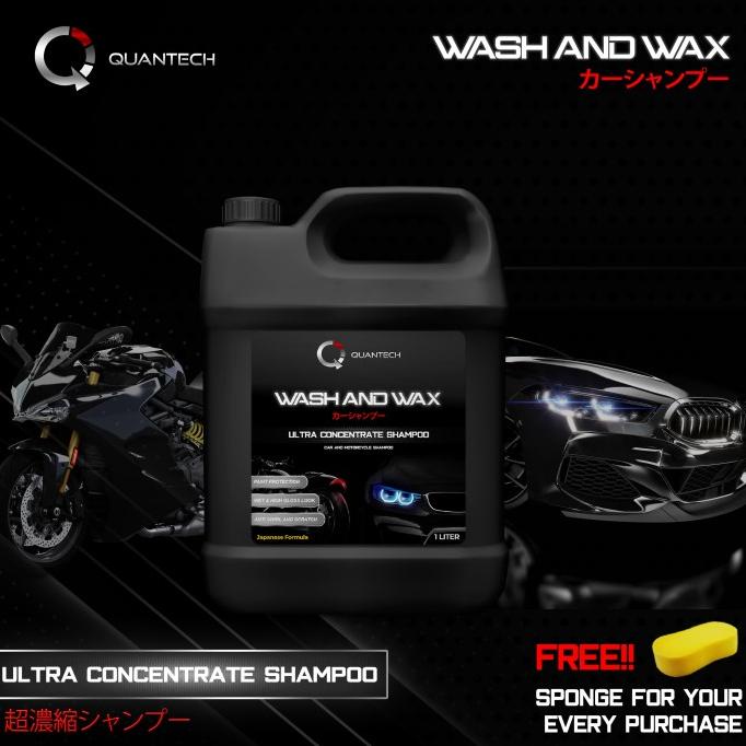 Sabun Cuci Mobil Motor QUANTECH Wash & Wax Shampoo Wax Coating 1L