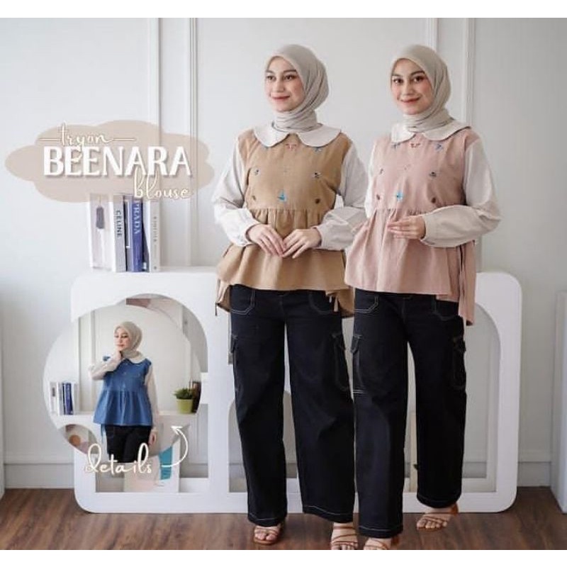 Blouse wanita casual - Baju atasan muslimah - Baju atasan wanita outfit kuliah mahasiswi - Blouse lu