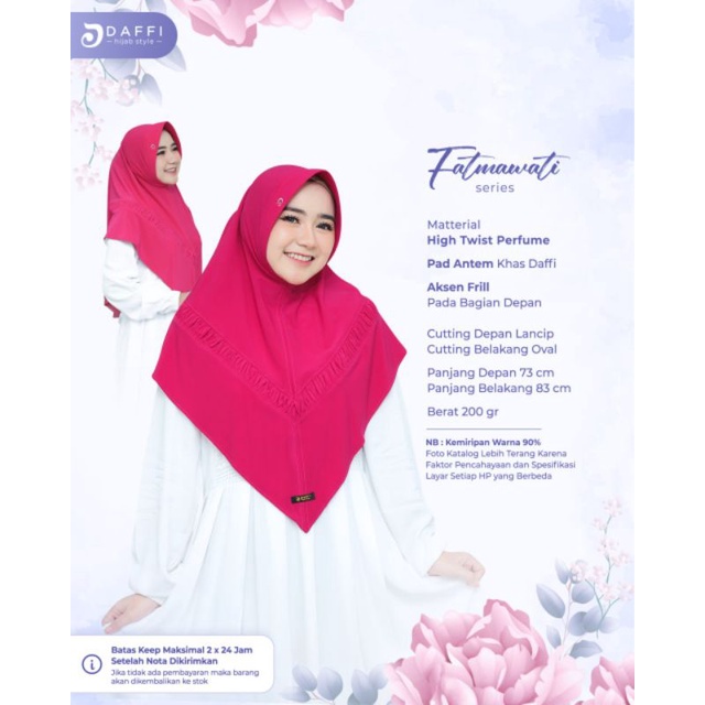 FATMAWATI DAFFI HIJAB INSTAN JILBAB DAFFI TERBARU HIJAB CANTIK HIJAB INSTAN DAFFI