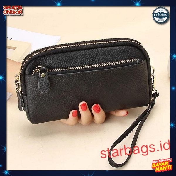 Tad Tangan Import Dompet Panjang Awet Clutch Wanita Bisa Pria Bahan Tebal Handbag Bisa Cowok Cewek T