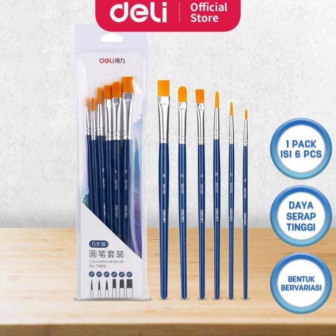 

Deli Set Kuas Warna Biru (6 Pcs / Pack) Kombinasi Bentuk Kuas 73885