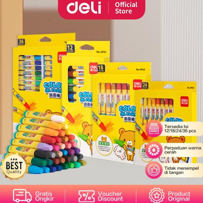 

Deli 6963 Crayon Oil Pastel 24 Colors