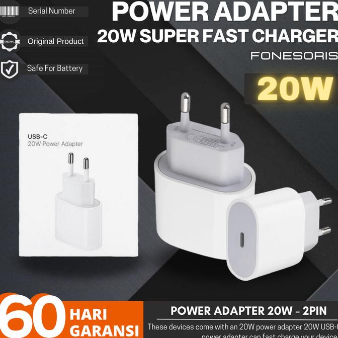 Adapter iPhone 13 Mini Pro Max Kepala Charger Casan 20W Original Apple