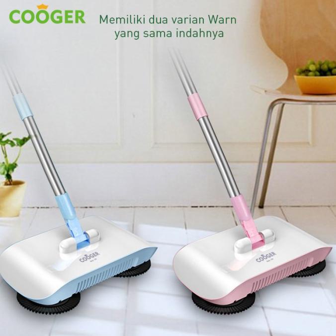 COOGER Sapu Pembersih Lantai Otomatis Dapat Berputar 180 Derajat