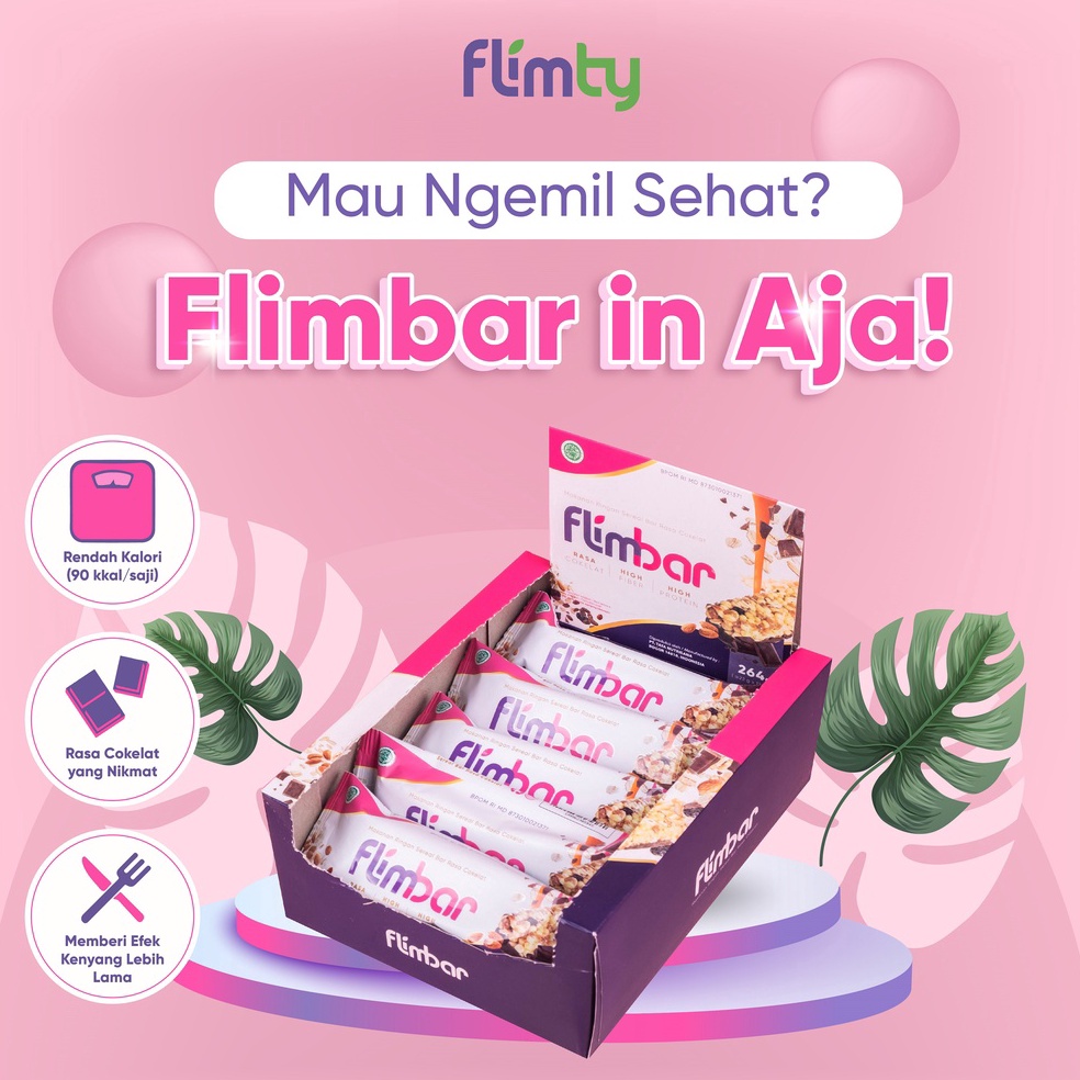 

Kirim Sekarang.. Flimbar (Snack Sehat) by Flimty - 1 Box (isi 12 Bar) - Coklat PNW