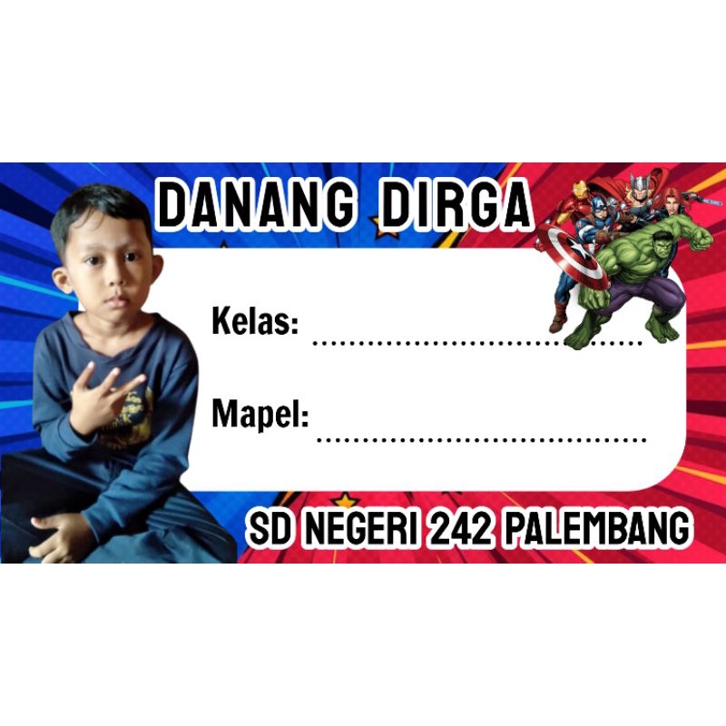

Cetak Stiker Buku Label Buku Pelajaran isi 25 lembar (Bisa Pakai Foto Anak)