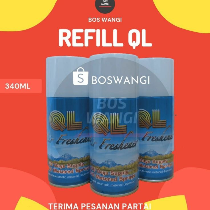 Pasti Murah REFILL QL AIR FRESHENER 340ML / PENGHARUM RUANGAN QL 340ML Grosir
