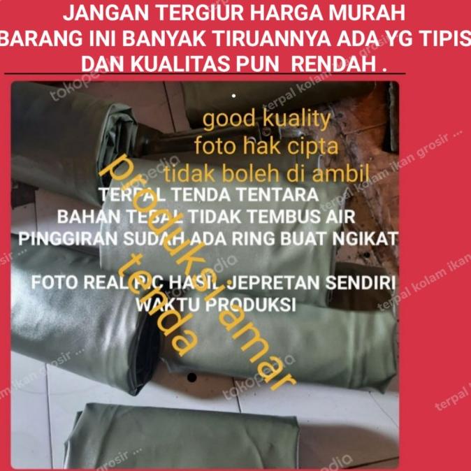 TERPAL KAIN CV /TERPAL JENIS TENDA TENTARA UKURAN 3X5 METER