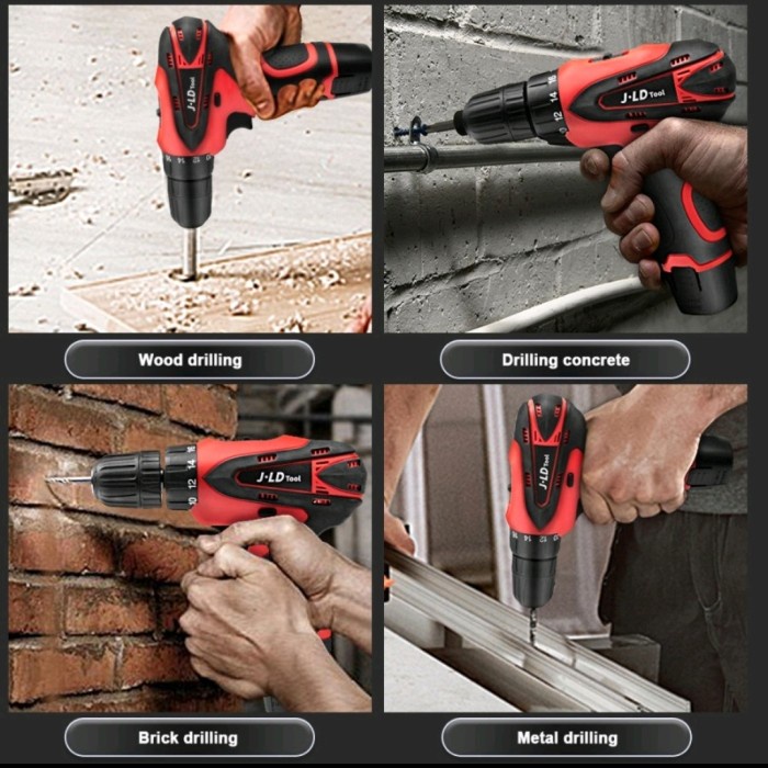 PROMO BOR BATERAI CORDLESS 12VF 3A FULLSET JLD TOOL TERMURAH