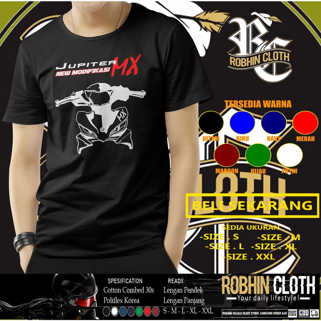 Kaos Motor Yamaha Jupiter MX New Modifikasi Baju Otomotif