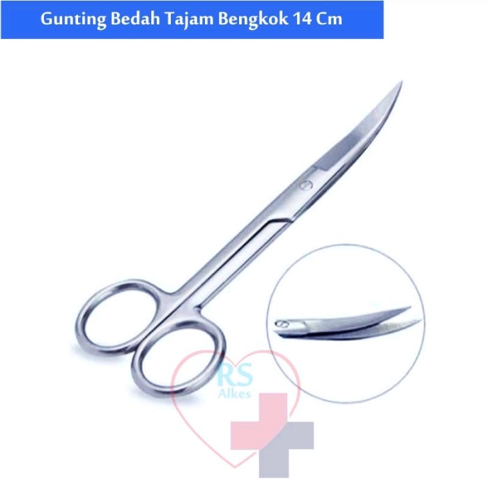 

Bestseller Gunting Medis Gunting Operasi Bengkok Gunting Tajam Bengkok 14Cm