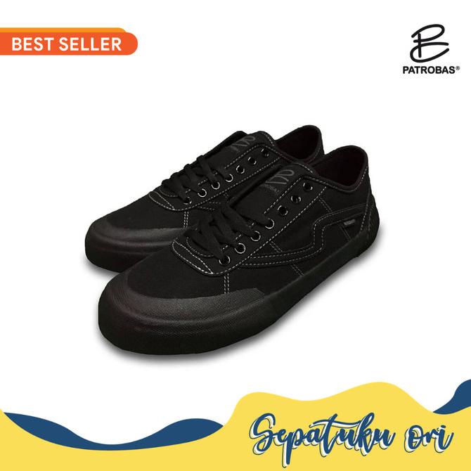 Sepatu Patrobas Equip Low All Black Full Black Original