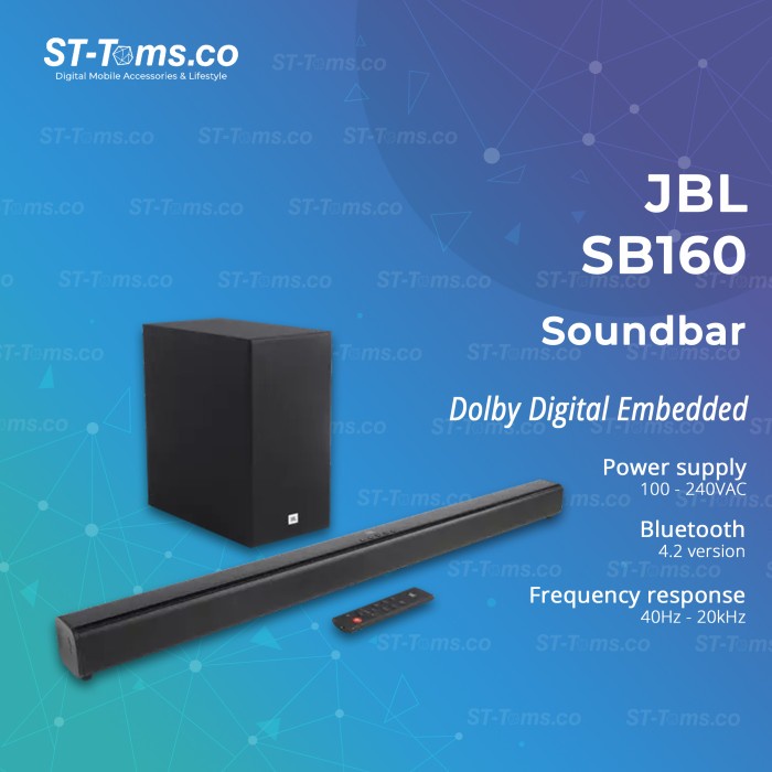 Best Seller Jbl Sb160 Sb 160 Soundbar With Wireless Subwoofer 2.1 Channel