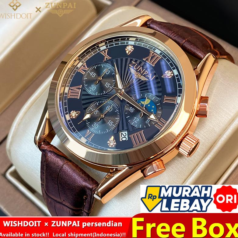 Bayar ditempat WISHDOIT Jam Tangan Pria Anti Air Original Terbaru Laki Laki Anak Tahan Air Tali Kuli