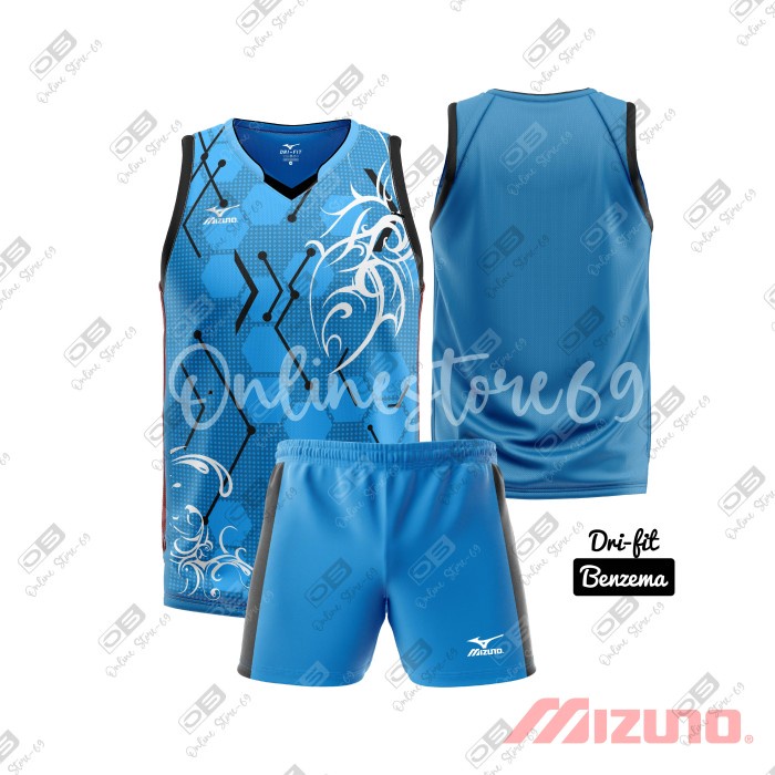 Best Seller Baju Volly Mizuno / Setelan Singlet Volly / Baju Volly Dewasa