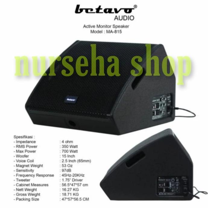 Speaker Aktif Monitor Betavo 15 Inch Betavo Ma815 Speaker Panggung Ori Carasmellstore