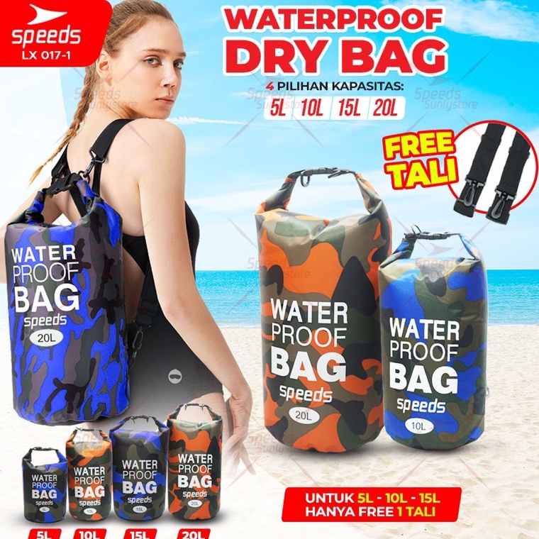 REKOMENDASI. SPEEDS Tas Anti Air Renag Pantai Waterproof Dry Bag Ransel Selempang Pelampung 017-1