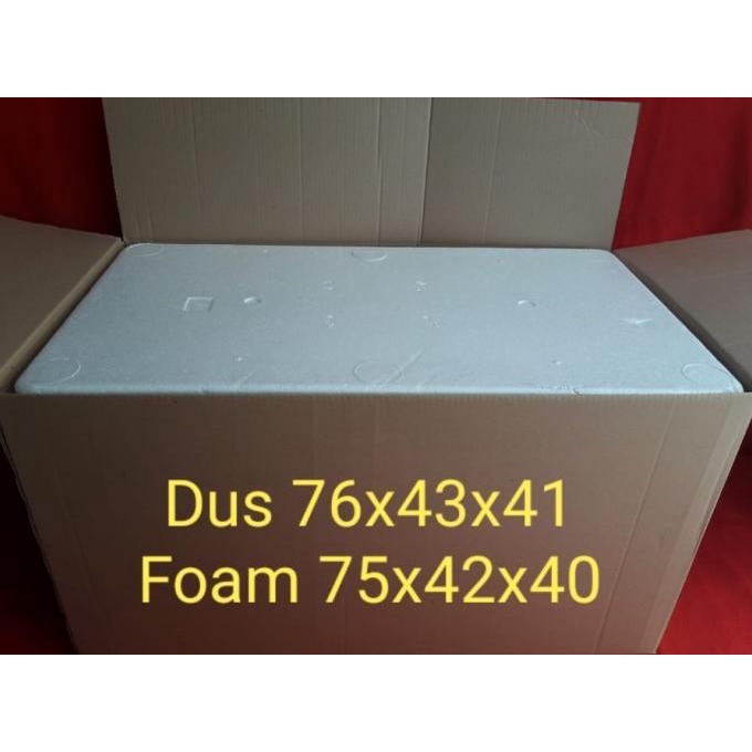 

Laris Dus Kardus Karton + Box Sterofoam 75X42X40 Cm Polos - Khusus Gosend