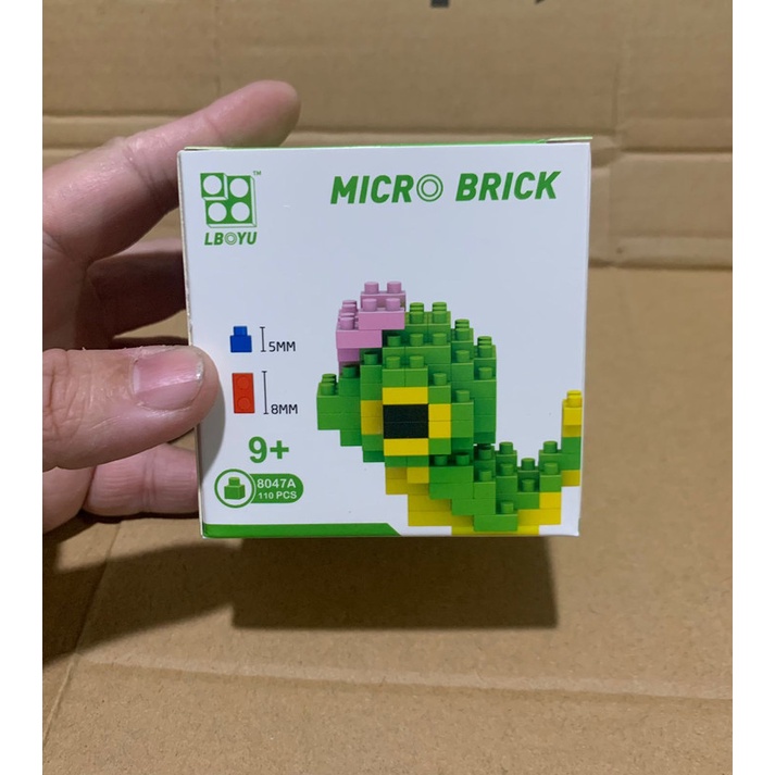 Mainan Balok Pokemon Caterpie figure puzzle balok susun puzzle
