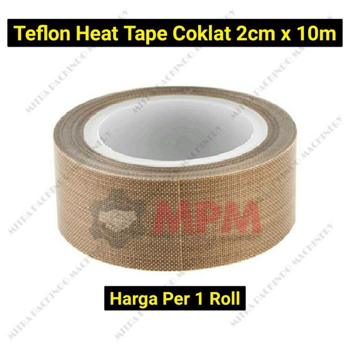 

BRG BARU Teflon Heat Tape Coklat 20mm 2cm x 10m - Isolasi Tahan Anti Panas