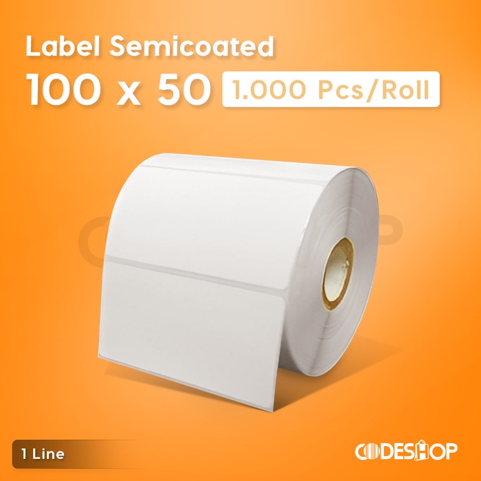 

Stiker Label Barcode Semicoat ukuran 100x50mm 1 Line - Gap