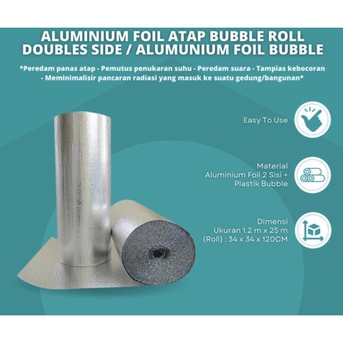 aluminium foil bubble atap double 4mm