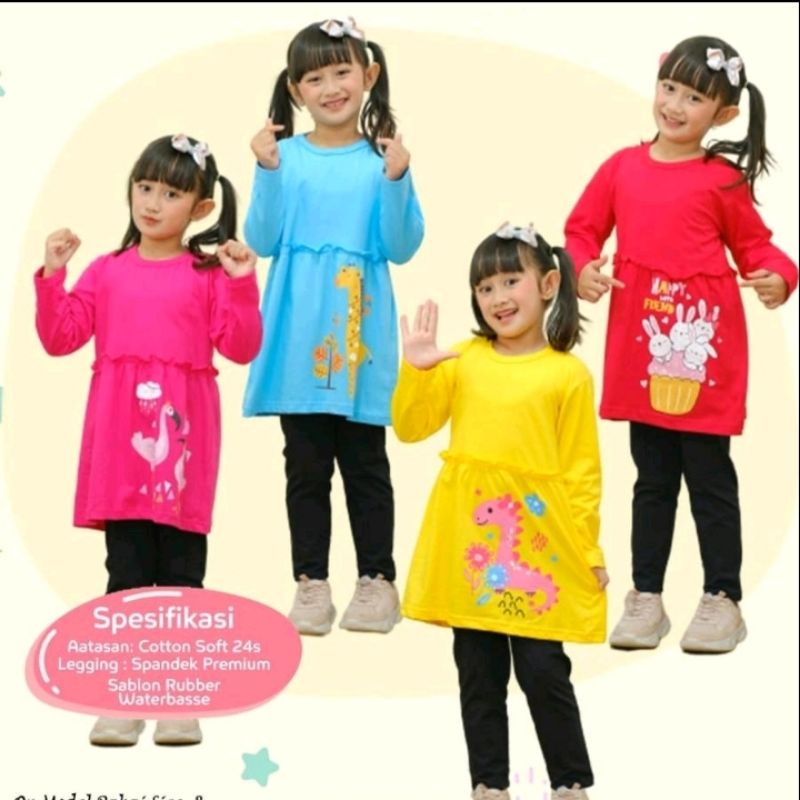 Tunik Naira | Tunik Anak Perempuan | Pakaian Cewek | Tunik Anak | Set Tunik Anak | Setelan Cewek