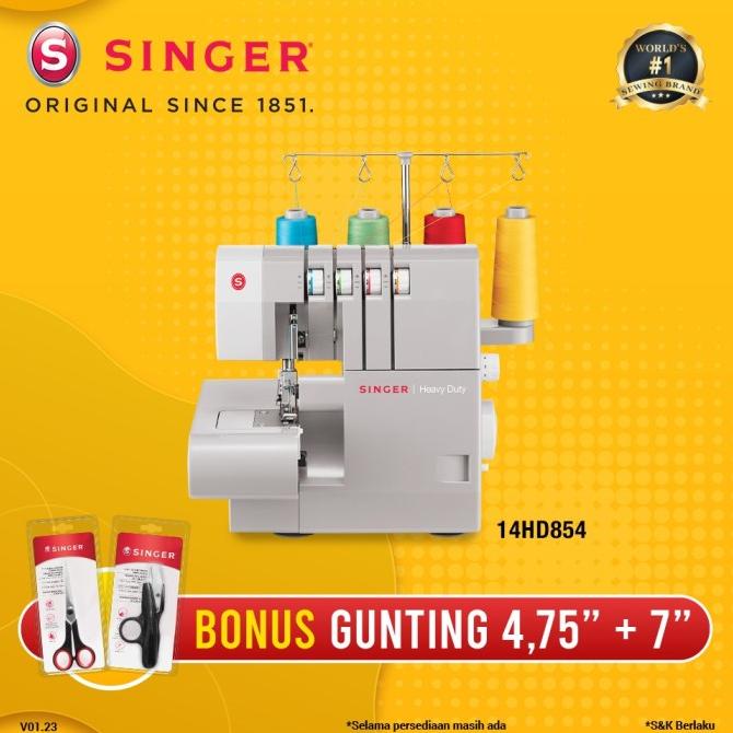 paling diminati] Mesin obras 4 benang dan neci merk singer 14HD854